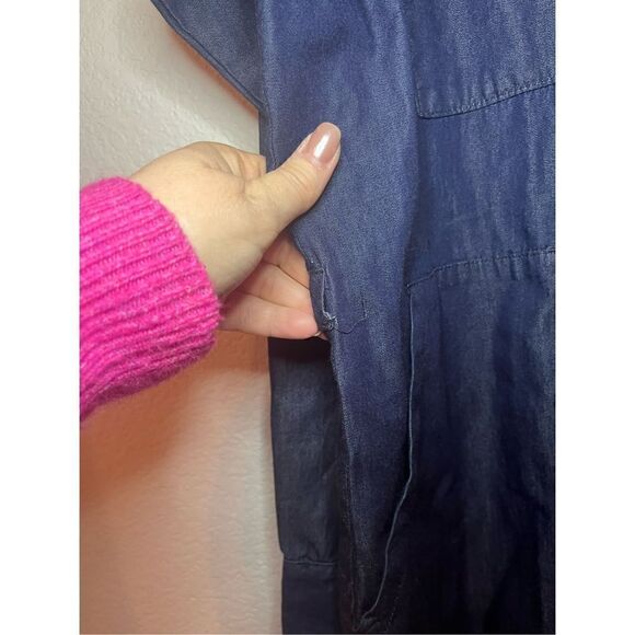 New Electric & Rose Denim Blue Shirt Dress - Picture 5 of 6